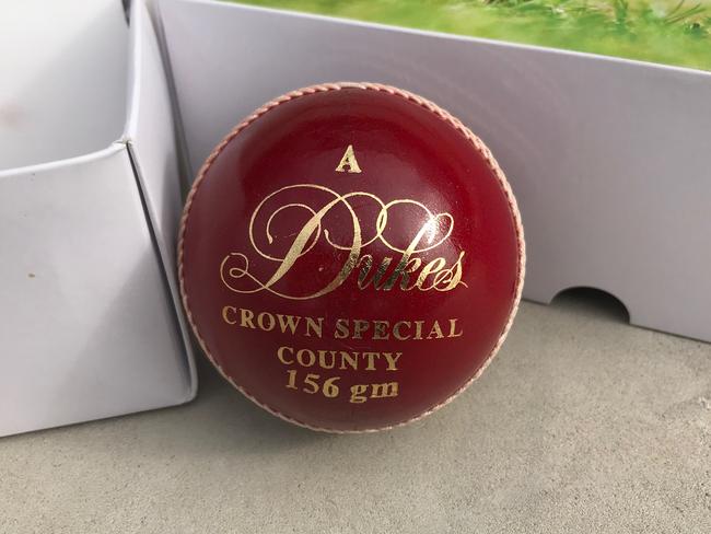 The Dukes cricket ball will be used for the World Test Championship final against South Africa. Picture: Supplied