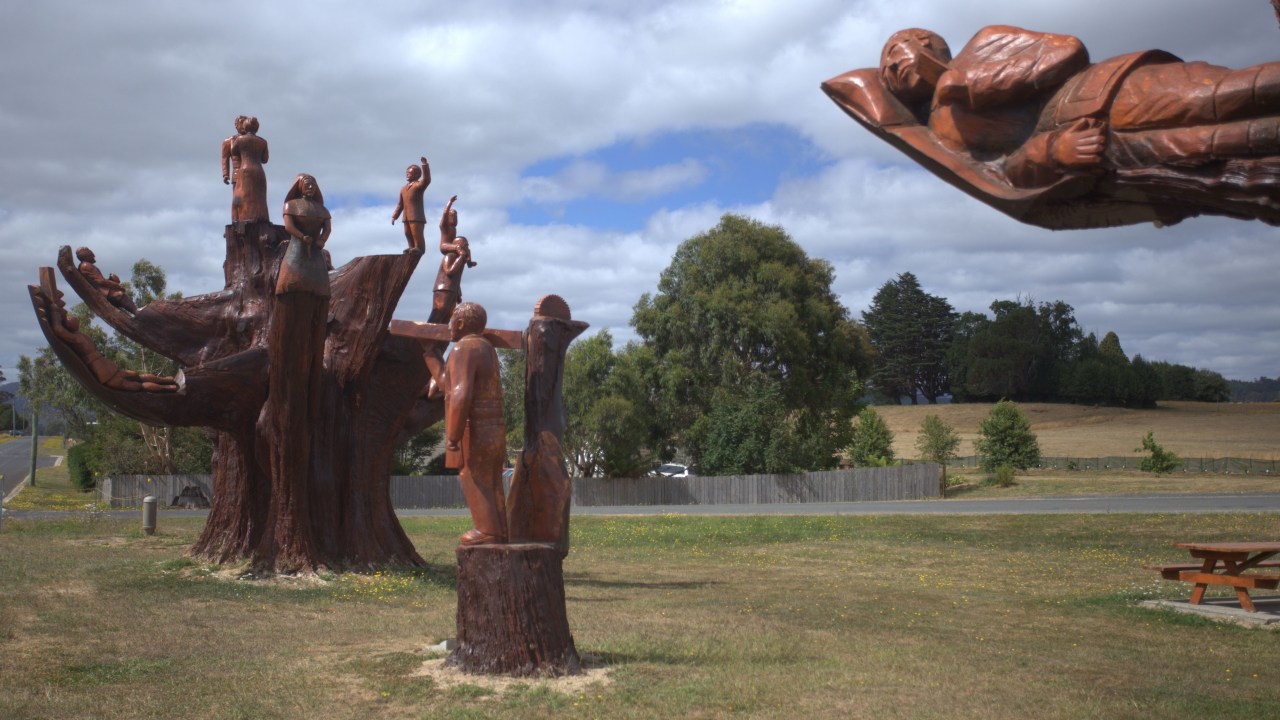 <p><strong>LEGERWOOD TREES</strong></p><p><span>During WW1 the tiny town of Legerwood sadly lost seven of its young men and the community planted an avenue of trees in their honour in 1918. However, by the turn of the century the now 80-year-old trees were deemed unsafe and their removal ordered.</span></p><p><span>The authorities, however, had not counted on the townsfolk who saw the trees as integral to the memory of the town&rsquo;s lost sons. They raised $25,000 to employ a skilled wood carver to carve the tree stumps into the likeness of the men they were planted for and they have become a <a href="https://visitnortherntasmania.com.au/see-and-do/legerwood-carved-memorial-trees" target="_blank" rel="noopener">must-see attraction</a> on the east coast. Picture: Sue Preston</span></p>