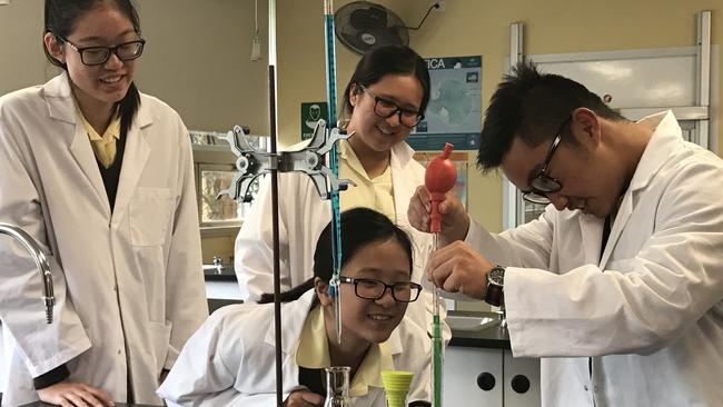 An increasing number of students are taking science classes in their HSC.