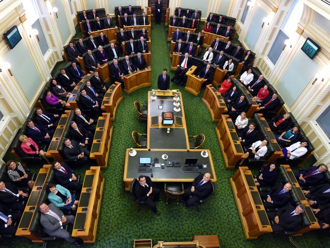 The Queensland Parliament after the first-term Labor Government was sworn iu