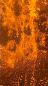 Lava from the Kilauea volcano creates “showers of gold” in Hawaii