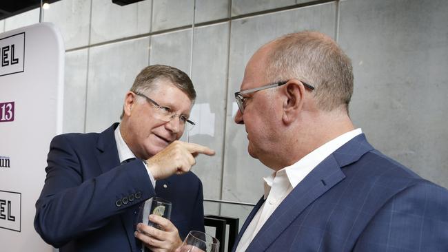 Former Premier Denis Napthine with 3AW presenter Ross Stevenson. Picture: David Caird