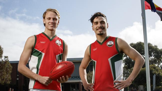 Henley High School students Jack Lukosius and Izak Rankine are set to go high up in this year's AFL national draft. Picture: Matt Turner