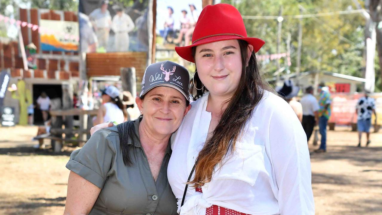 Tammy Sangster and Paige Smart at the Gympie Muster. Picture: Patrick Woods.