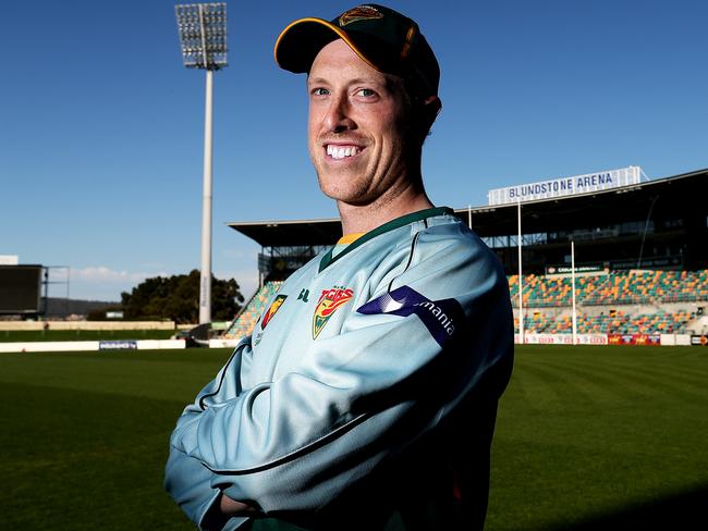 Tasmanian fast bowler Andrew Fekete after he was called up for the Australian team. Picture: Sam Rosewarne