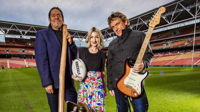 The entertainment for the NRL Grand Final including William Barton, Kate Miller Heidke and Ian Moss. Picture: Nigel Hallett.