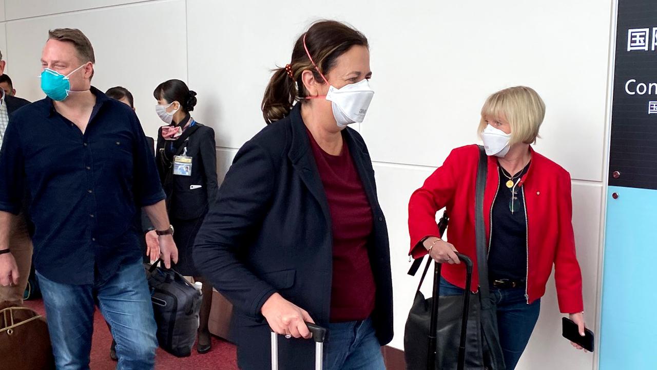 Queensland Premier Annastacia arrives at Haneda Airport