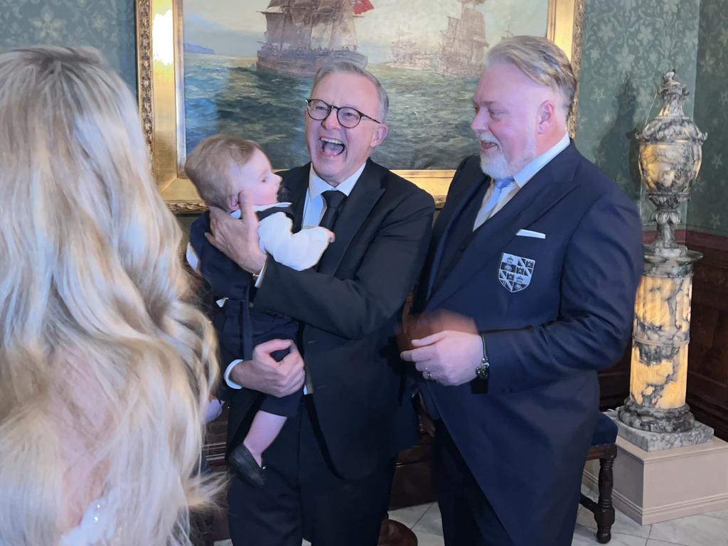 Anthony Albanese at Kyle Sandilands and Tegan Kynaston’s wedding. Picture: Supplied