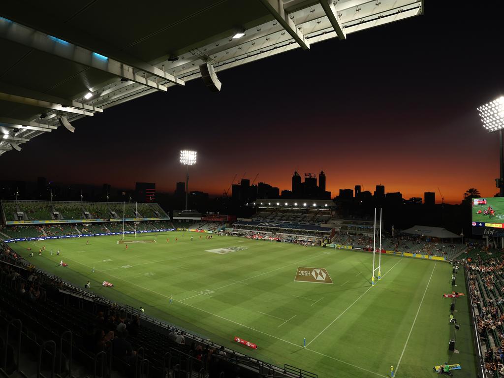 The NRL wants Perth’s upgraded HBF Park to become another version of Parramatta’s CommBank Stadium. Picture: Paul Kane/Getty Images