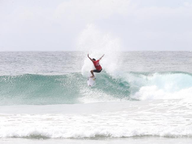 Bonsoy Gold Coast Pro at Snapper Rocks Heat 3. Photo of C Quivront. 27 April 2024 Coolangatta Picture by Richard Gosling