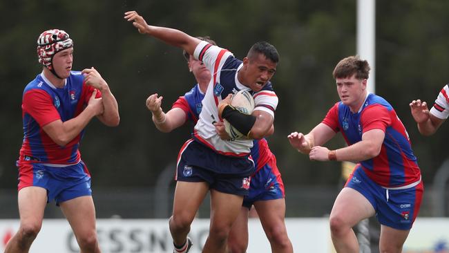 Josiah Fesolai on the burst for the Roosters. Picture: Sue Graham