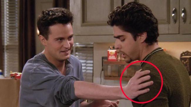 Matthew's finger was obvious in some scenes. Image: NBC