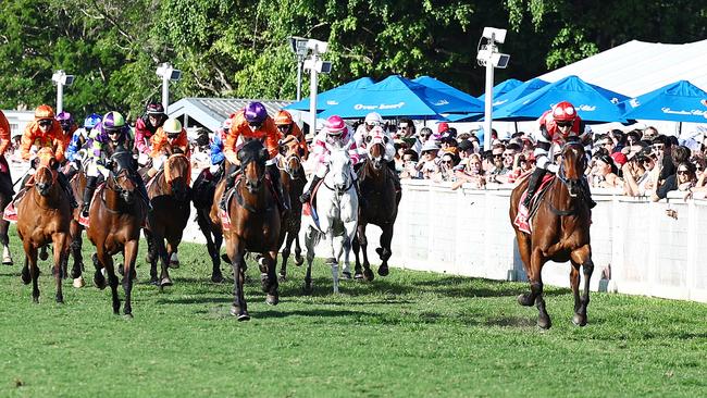 Getting to the right part of the track was pivotal to winning the Cairns Cup. Picture: Brendan Radke