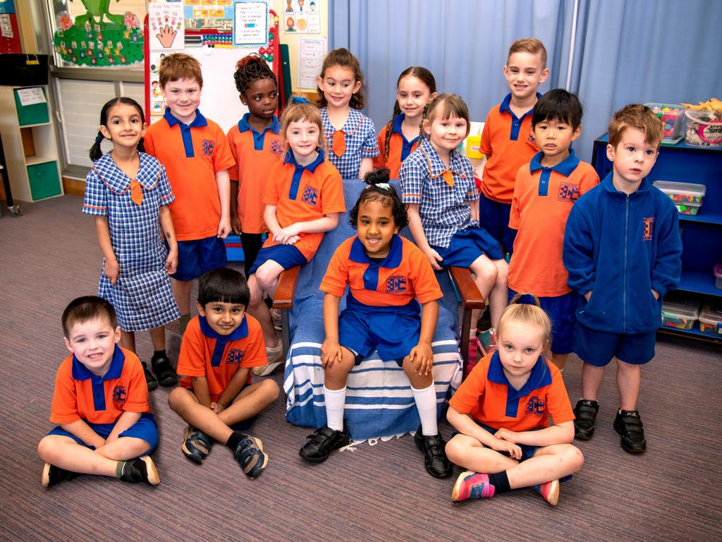 My First Year 2022: Gabbinbar State School Prep S.Student names (not in order) Saanvi, James, Vinnie, Jarrar, Isabell, Charlene, Indie, Louis, Olive, Alexander, Violet, Grace, Chelsea, Toby. March 2022 Picture: Bev Lacey