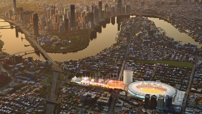 The redeveloped Gabba will be home to athletics and the opening and closing ceremonies.