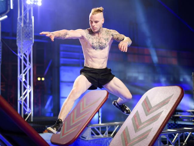 Party boy Corey Worthington is just one of the familiar faces who is competing on Ninja Warrior. But famous faces doesn’t seem to be helping bring in viewers. Picture: Supplied/Channel 9