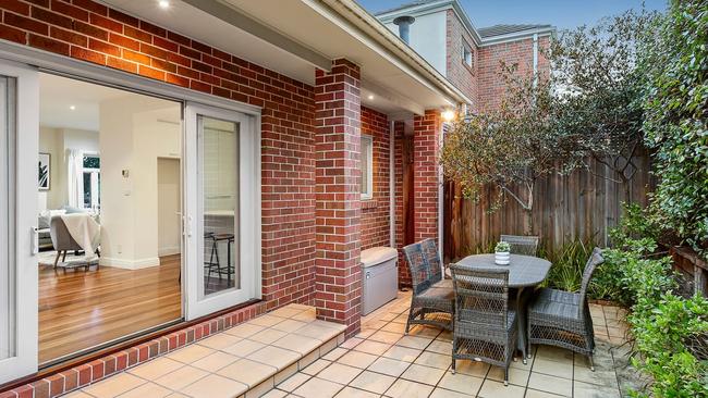 A tidy courtyard at Chatfield’s new place.