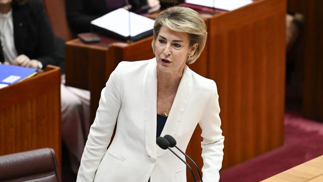 Liberal Senator Michaelia Cash ‘says Labor’s inability to secure a phone call with Mr Trump showed “there is no relationship”. Picture: NewsWire / Martin Ollman