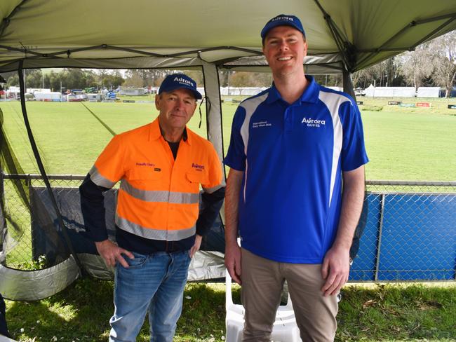 Aurora Dairies: Mark Saddington and Michael Gliddon at the 25th Anniversary of the South Gippsland Dairy &amp; Farming Expo at the Korumburra Showgrounds, 2024. Picture: Jack Colantuono