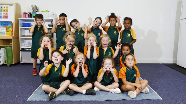 My First Year 2024: Machans Beach State School: back: Hendrix, Storm, Jasmine, Airlie, Indie, Tebby; middle: Kaia, Clementine, River, Billie, Meleah; front: Kobi, Lily, Delilah, Starr. Picture: Brendan Radke