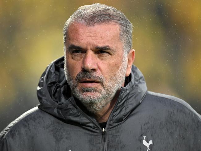 BODO, NORWAY - MAY 08: Ange Postecoglou, Manager of Tottenham Hotspur, looks on during the UEFA Europa League 2024/25 Semi Final Second Leg match between FK Bodo/Glimt and Tottenham Hotspur at Aspmyra Stadion on May 08, 2025 in Bodo, Norway. (Photo by Justin Setterfield/Getty Images)