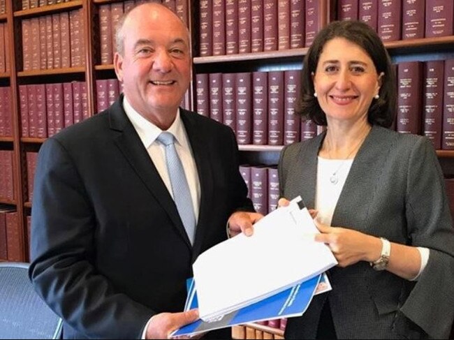 Disgraced MP Daryl Maguire (left) with NSW Premier Gladys Berejiklian. Picture: File