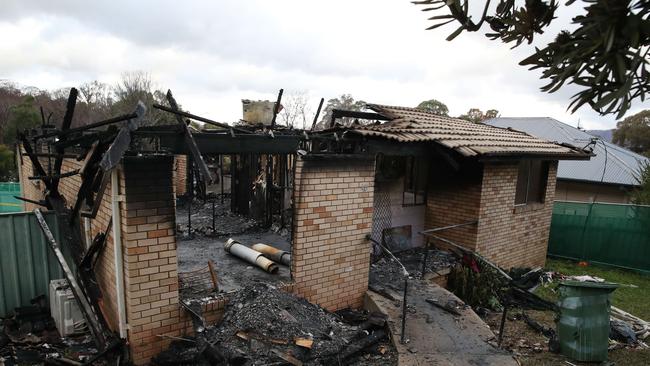 All that remains of the Mayday Road house in Batlow. Picture: David Swift