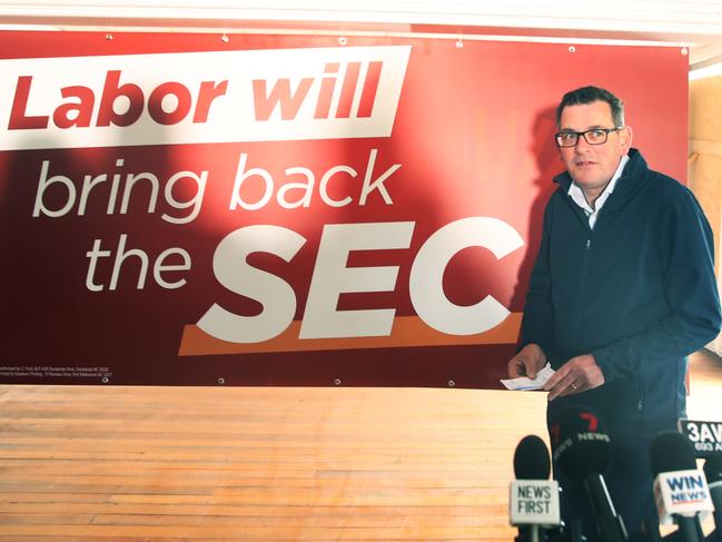 SEC was Andrews’ signature promise at last November’s state election. Picture: David Crosling