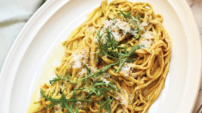 Linguine with Walnut and Rocket Pesto. Adriatico by Paola Bacchia (Smith Street Books, $55). Photography by Paola Bacchia