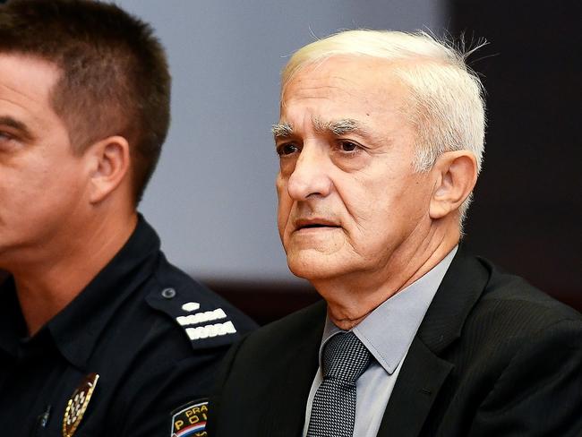 Dragon Vasiljkovic, also known as Captain Dragan, listen to his judgment during his trial at a court in Split, Croatia, 26 September 2017. Picture: EPA