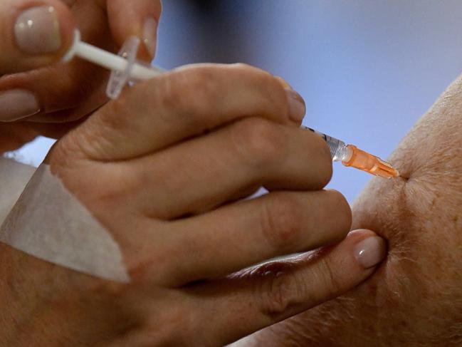 A Pfizer vaccine being administered. Picture: NCA NewsWire/Bianca De Marchi