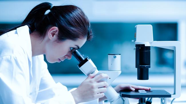 Generic pic of a scientist using a microscope. Picture: Supplied