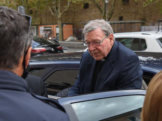 Cardinal George Pell pictured arriving at his Vatican apartment in September. Picture: Victor Sokolowicz