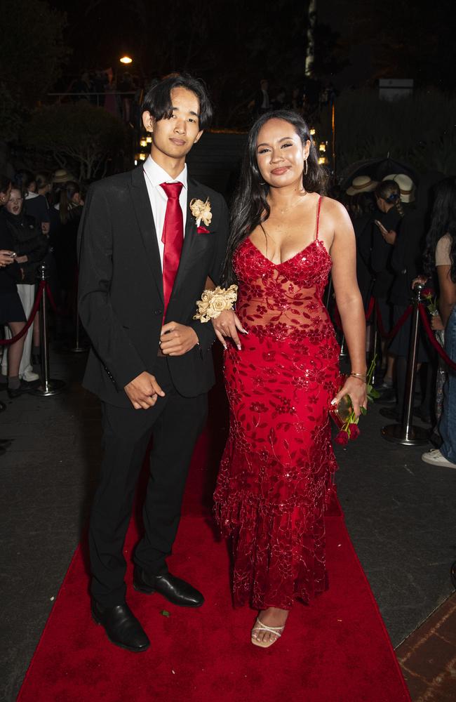 Sabana Duncan and partner Tom Peart arrive at The Glennie School formal at Picnic Point, Thursday, September 12, 2024. Picture: Kevin Farmer