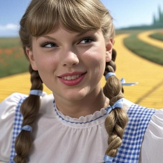 An AI-generated image of Taylor Swift sent fans into meltdown on social media. Picture: X