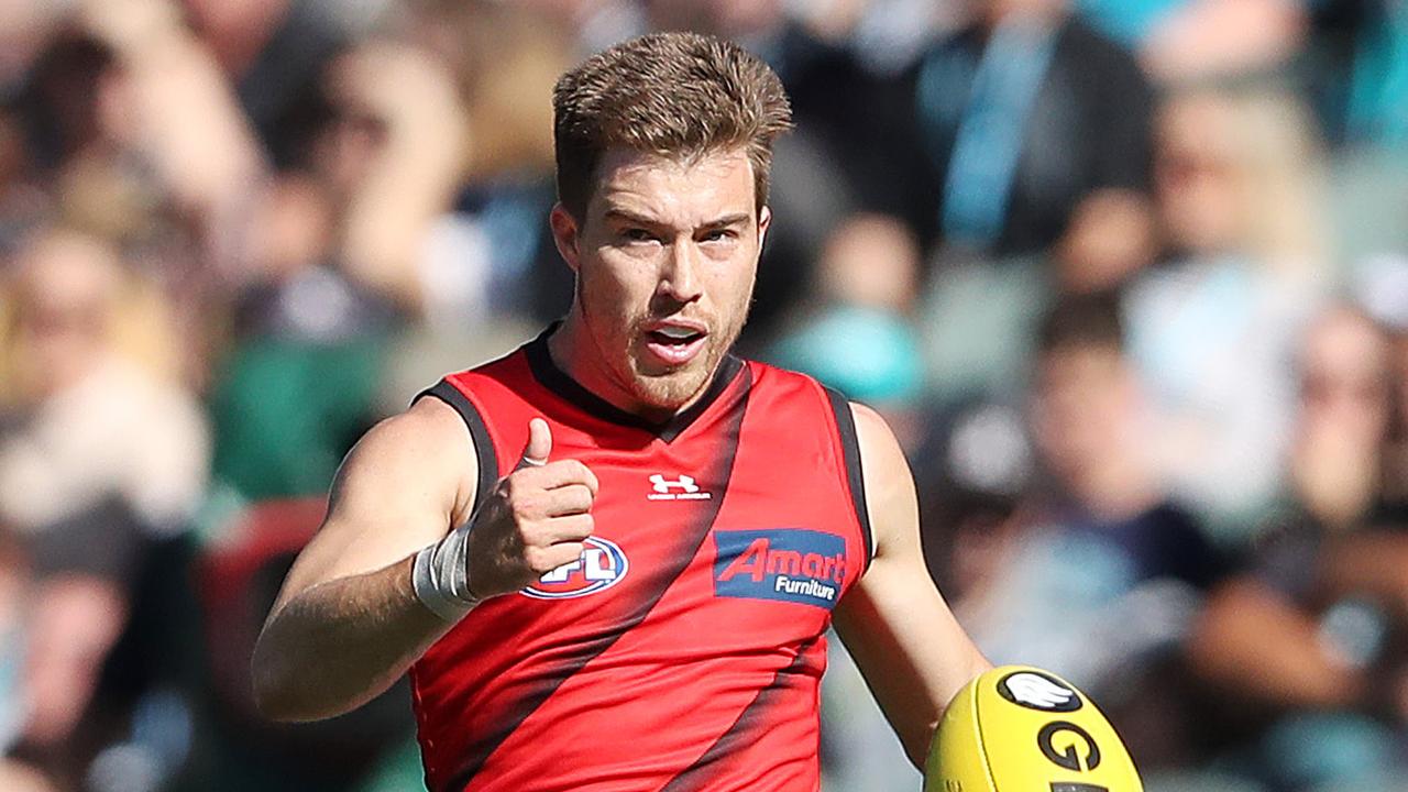 Zach Merrett of the Bombers. Picture: Sarah Reed