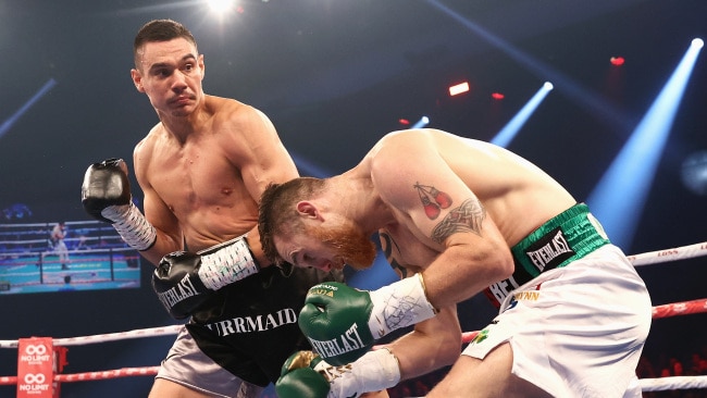 Tim Tszyu will now fight Stevie Spark on Wednesday night in what's expected to be his last fight in Australia before travelling overseas in search of a world title fight. Photo by Cameron Spencer/Getty Images