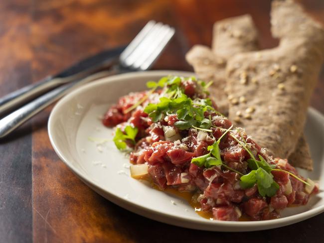 Darlings Bistro’s steak tartare. Picture: Matthew Vasilescu