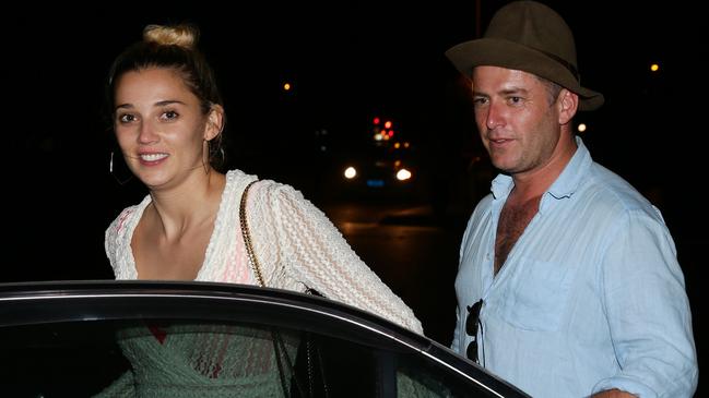 Karl Stefanovic with shoe designer Jasmine Yarbrough at Sydney’s Rose Bay during the early days of their relationship. Picture: Jonathan Ng