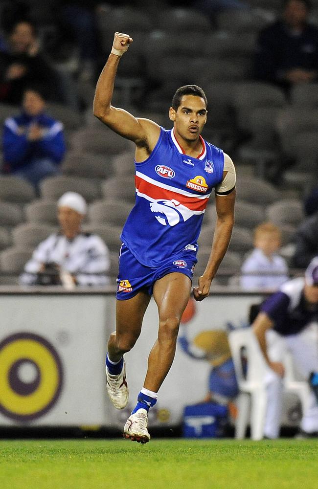 Brennan Stack, pictured playing for the Western Bulldogs, admitted unleashing a brutal assault on multiple women in Perth.