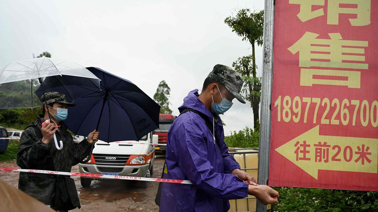 Rescuers and volunteers have scoured the Tengxian county in hopes of finding the plane’s two black boxes. Picture: Noel Celis / AFP.