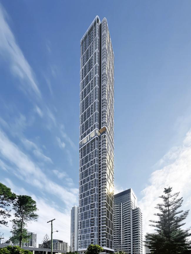 Artist impression of Pegasus, a tower planned for Broadbeach by Harry Triguboff's Meriton.