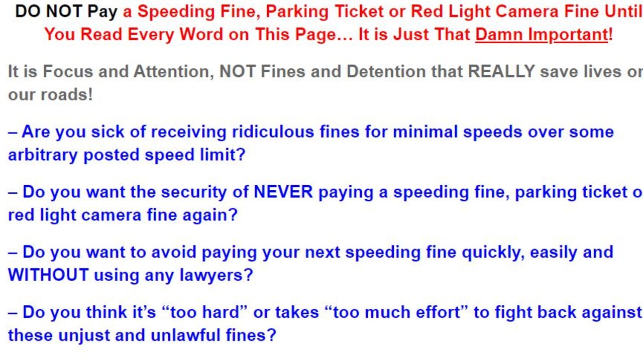 Aussie Speeding Fines is giving out this advice.