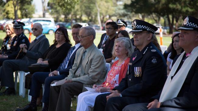 The ceremony to open the Angela Taylor Memorial Rose Garden.