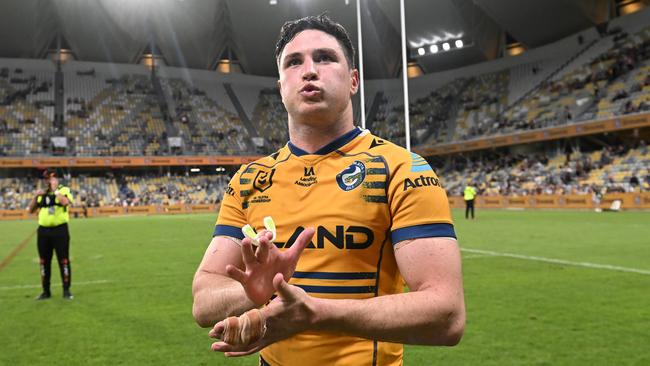 Mitchell Moses of the Eels. Photo by Bradley Kanaris/Getty Images