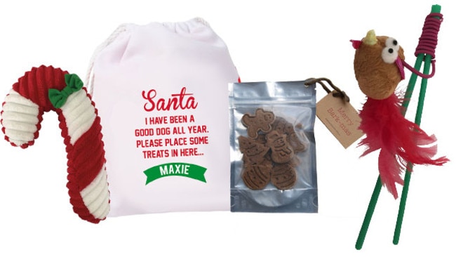 Candy Cane gift pack and Cat turkey toy.