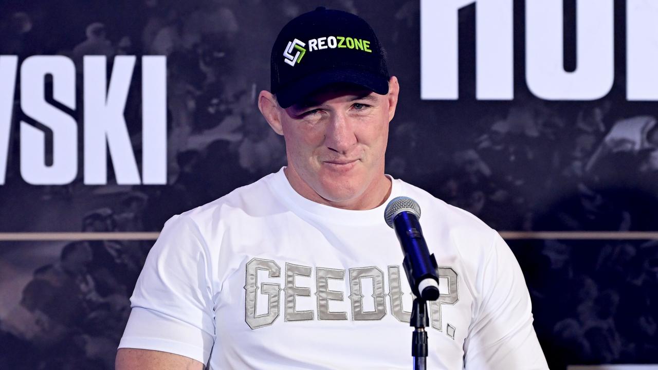 BRISBANE, AUSTRALIA - AUGUST 10: Paul Gallen gives a smile during a press conference announcing the fight night between Paul Gallen, and Justin Hodges &amp; Ben Hannant at Nissan Arena on August 10, 2022 in Brisbane, Australia. (Photo by Bradley Kanaris/Getty Images)