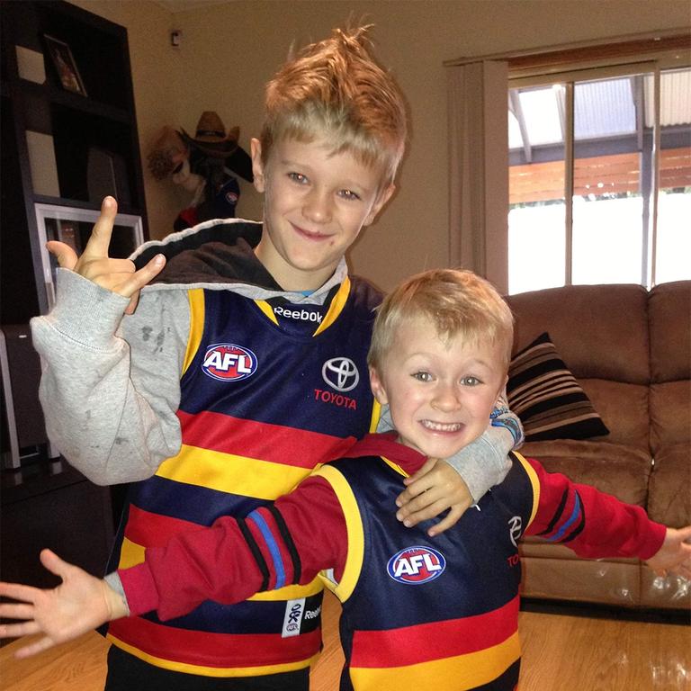 Crows father-son draftee Tyler Welsh at a young age.