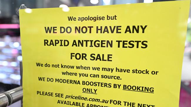 This has become a familiar view at pharmacies around the country. Picture: NCA NewsWire / Dan Peled Generic