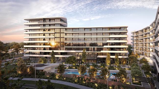 Artist impression of the $140 million No.1 Grant Ave project at Hope Island.